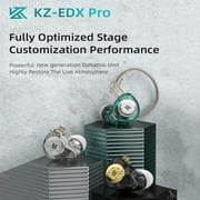 KZ EDX Pro in Ear Monitor Headphones KZ IEM Earphones Dual DD HiFi Stereo Sound Stage Earphones Wired Noise Cancelling Gaming Earbuds for Musicians Singer Audiophiles (Clear, No Mic)