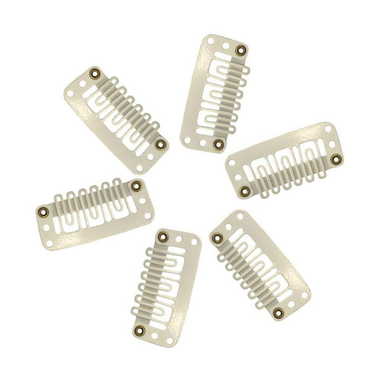 Wig Comb Clips Stainless Steel 7‑Teeth Wig Clips For Hairpiece Cap