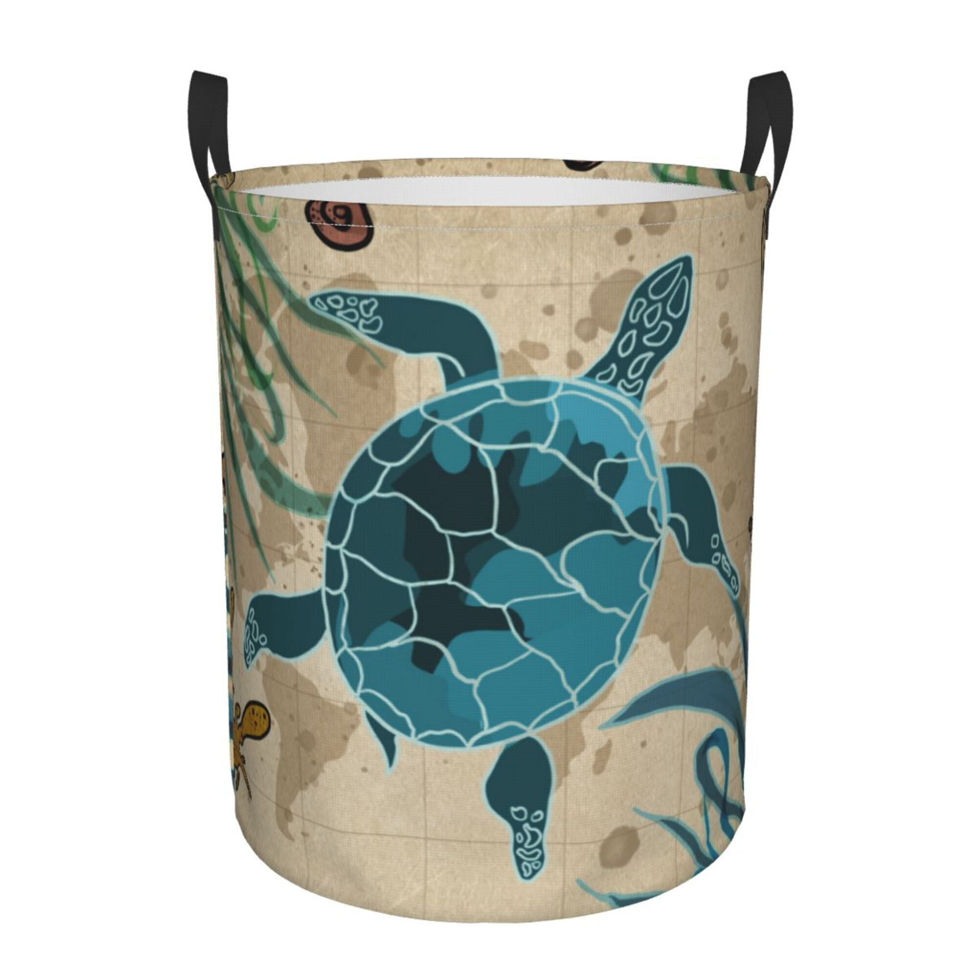 ZICANCN Graffiti Turtles Laundry Basket Organizer, Dirty Clothes Hamper for Bathroom Bedroom