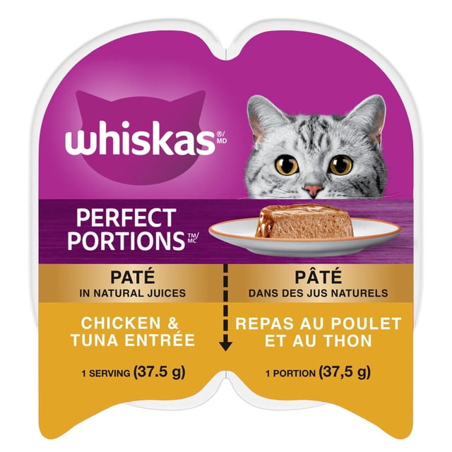 Whiskas Perfect Portions Chicken & Tuna Entrée Paté Wet Cat Food