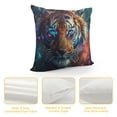 thumbnail image 4 of Orinice Tiger Graphic Decorative Throw Pillow Cover for Home Couch Living Room Bed Sofa - Short Plush Cushion Case for Car Bedroom 1PC 12x12in, 4 of 5