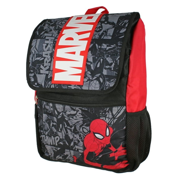 Seven Times Six Marvel Spiderman Unisex Travel School Laptop Backpack, Black