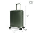 thumbnail image 2 of iFLY Rise 2-Piece Hard Side Set, 20" Carry-on and 24" Checked Expandable Spinner Luggage, Moss, 2 of 9