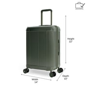 iFLY Rise 2-Piece Hardside Luggage Set, 20 Carry-On & 24 Expandable Checked Spinner, Moss