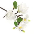 thumbnail image 4 of Spencer 2pcs Artificial Magnolia Silk Fake Flowers 25.6" Faux Flowers Plants for Home kitchen Wedding Festivals Decorations (White), 4 of 11