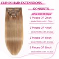thumbnail image 2 of Extensiones de cabello humano real POGINJA con clip, 18 pulgadas, 100 g, 2 of 6
