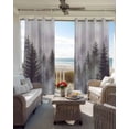 thumbnail image 6 of Green Forest Blackout Curtains for Bedroom Living Room Darkening Curtains 63 Inches Long Vintage Rustic Pine Trees Nature Landscape Window Curtain 2 Panels Set Window Treatment Grommet Drapes 52"x63", 6 of 9
