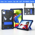 thumbnail image 2 of TECH CIRCLE Hard Case for Lenovo Tab M11 Tablet 11" 2024 (Model TB-330FU), Cool Spider Cartoon Cute Case with Folded Stand & Shoulder Strap, Sturdy Shockproof Rugged Cover for Kids Adult, Black Blue, 2 of 6