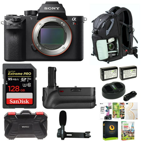 Sony Alpha a7RII Mirrorless Digital Camera (Black) with 128GB SD Card