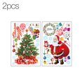 thumbnail image 2 of Ounissouiy 2 uds pegatina de pared con tema navideño para el hogar, oficina, centro comercial, ventana de cristal, decoración de pared de vacaciones Kits de decoración para fiestas  226-60*90*2, 2 of 8