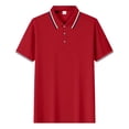 thumbnail image 2 of GEWSEY Men's Polo Shirts Classic Short Sleeve Polo T Shirts Cotton Pique Casual Summer Fashion Golf Shirt (Red, 3XL), 2 of 9