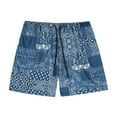 thumbnail image 2 of XINPING Men's Shorts Loose Fit Palm Tree Print Quick Dry Beach Swimming Shorts with Pockets Stretch Fabric Swimwear Bathing Suits, 2 of 4