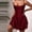 Wine, variant on Zorckvet Nightgowns for Women Soft Short Sleeve Sleep Shirts Pullover Lace Cotton Sleepshirts for Ladies