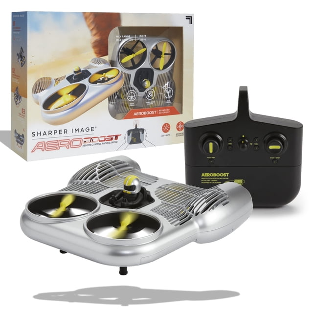 SHARPER IMAGE Toy RC Aeroboost Racing Drone, Remote Control Racing Drone, 2.4GHz Long Range Wireless Control, Age 12+