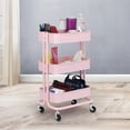 thumbnail image 4 of Carrito de Servicio Organizador Onof  CARR- Auxiliar de Almacenamiento 3 Niveles Rosa, 4 of 7