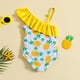 thumbnail image 5 of Laklulu Traje de baño para bebé, traje de baño para niñas pequeñas, traje de baño para niñas con un Hombro + Traje de baño con Parte Inferior de Cintura Alta (2 Piezas), 5 of 6