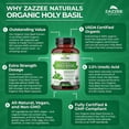 thumbnail image 3 of Zazzee Holy Basil Organic 600mg Anti-estrés Ansiedad 120caps, 3 of 4