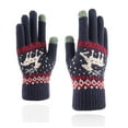 thumbnail image 4 of Luxalzxs Christmas Thick Knit Gloves for Women Winter Deer Knitted Warm Gloves Touchscreen Texting Gloves, 4 of 5