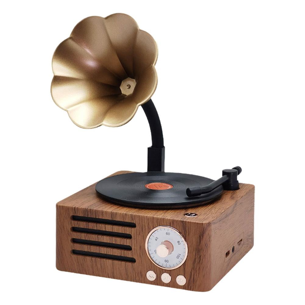 Retro Gramophone Shape Bluetooth Speaker Portable Box Wireless Speaker Outd