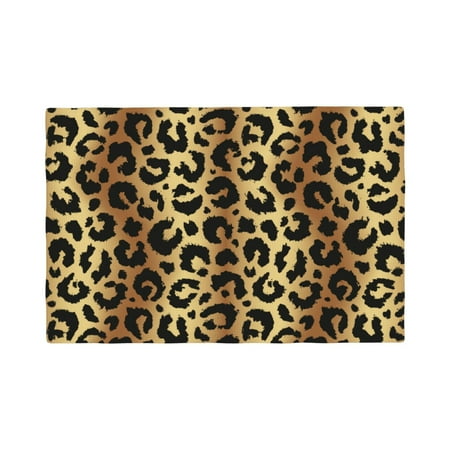 

Placemats Set of 4 / 6 stylish Leopard golden print Placemats for Dining Table Indoor/Outdoors Heat Resistant Washable Placemats 18 x 12