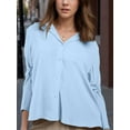 thumbnail image 3 of Weardear Women's Dressy Lapel Button Down Shirts for Work Office Business Casual Chiffon Blouse Tops, 3 of 6