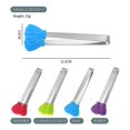 thumbnail image 2 of Juego de 4 mini pinzas para hielo de acero inoxidable con agarre de silicona antideslizante para lenguas de cocina, carpeta de alimentos y pinzas para hielo Little Love., 2 of 3