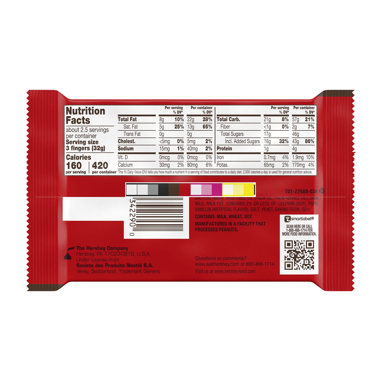 (6 pack) Kit Kat Milk Chocolate Wafer King Size Candy, Bar 3 oz