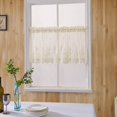 thumbnail image 3 of MesaSe Curtain Window Curtain Short Kitchen Valance Drape Polyester Lace Flower Pattern Balcony Curtain for Home Beige, 3 of 7