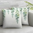 thumbnail image 3 of COMIO  Eucalyptus Leaves Pillow Covers  Green Plants Decorative Throw Pillow Cases Soft  Square Cushion Covers for Sofa Couch Car Bedroom Home Decor, 3 of 5