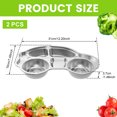 thumbnail image 2 of 2 Pcs Kids Plates with 5 Compartments Car Shape Meal Plate Reusable Dinner Plates Multipurpose Serving Platter Portable Toddler Plates for Camping Picnic School, 2 of 10