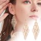 thumbnail image 2 of Pendientes Calados Hoja para Adolescentes Minimalistas Piercing Studs Trendy Earrings, 2 of 6