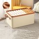 thumbnail image 4 of Caja de almacenamiento plegable, caja de vestido de almacenamiento, caja de ropa de almacenamiento, de algodón y lino, organizador de ropa plegable, fácil de transportar, para dormitorio,, 4 of 8