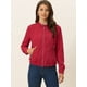thumbnail image 3 of Chaqueta corta Allegra K Motera Cuello alto Rojo XS, 3 of 5