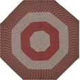 thumbnail image 3 of Better Trends Octagonal Braided Rug, 48" Diameter, Reversible Indoor Accent Rug for Kitchen or Entryway, Stain-Resistant 100% Polypropylene, Newport Collection – Barn Red, 3 of 6