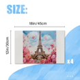 thumbnail image 2 of BaHomeck placemats Set of 4 Watercolor Painting Of The Eiffel Tower In Paris Cotton Linen rectangle Placemats for Kitchen Dining Table Indoor,Outdoor,18*12inch, 2 of 4