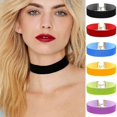 thumbnail image 3 of Wide Soft Velvet Choker Lady Party Nightclub Necklace Gothic Jewelry HHM--Red-Product code 45398 Red, 3 of 4