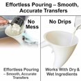 thumbnail image 3 of Flour Funnel for Kitchen Aid Mixer, Easy Pour No-Mess Attachment, Anti-Splash Accessory, Fits Tilt-Head 4.5–5 Qt (KSM150), Durable Dishwasher-Safe Baking Tool (White), 3 of 8