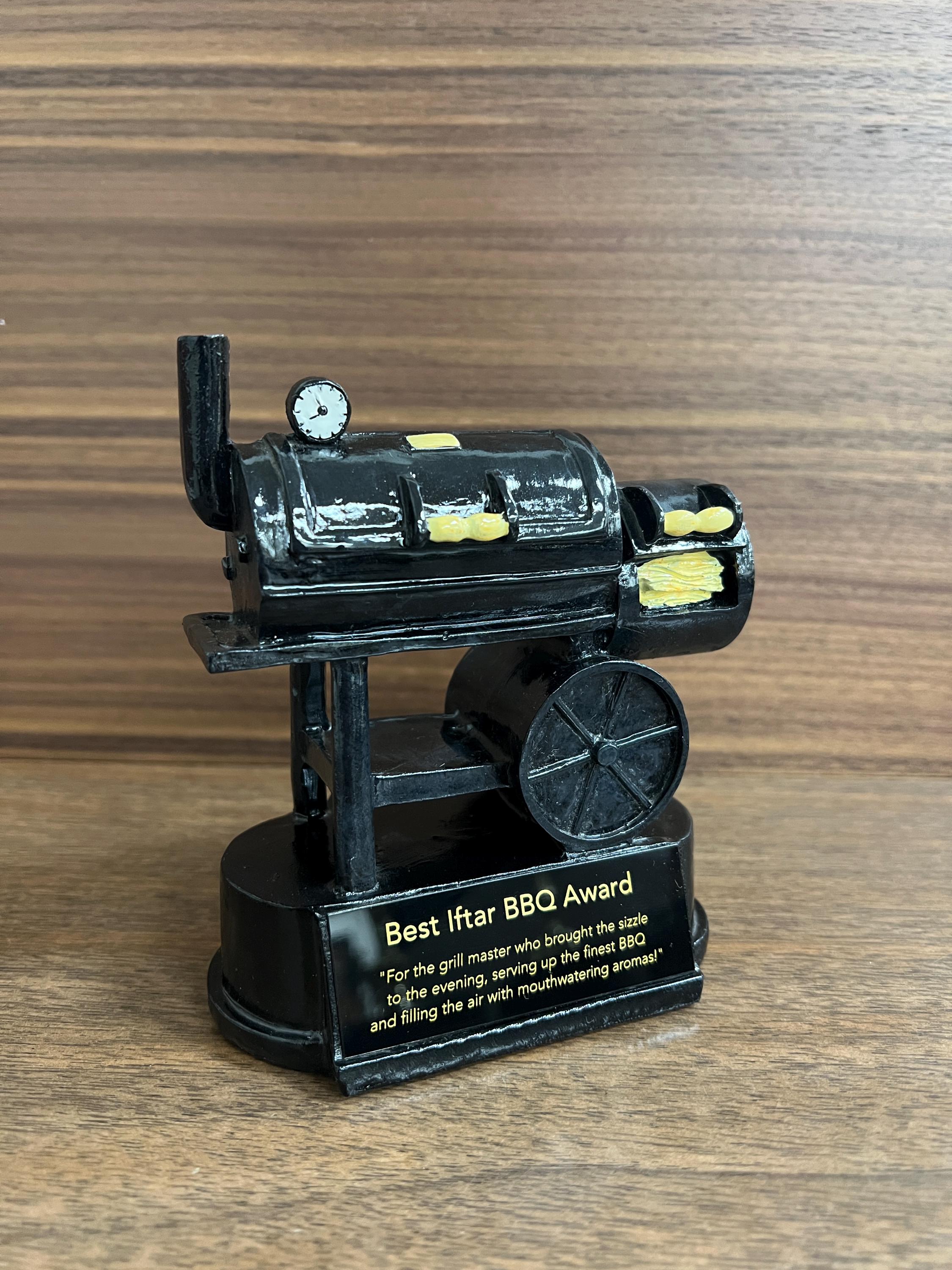 Best Iftar BBQ Trophy - Custom Engraved Ramadan Award, Personalized Grill Master Gift