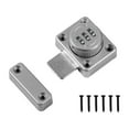 thumbnail image 1 of Cerradura con pestillo y perilla giratoria, cerradura de combinación, accesorio resistente para casilleros, fácil de instalar Plata, 1 of 9