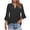 Black, variant on Women Flowy V Neck 3/4 Sleeve Blouse Casual Loose Tunic Top Summer Fashion Solid Flare Sleeve Pullover, White M