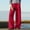 Red, variant on Babcutegg Women’s Linen Casual Pants – Spring Summer Solid Color Stretch Waist Straight Leg Trousers Khaki Size M