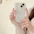thumbnail image 3 of Compatible with iPhone 12 Clear 3D Cartoon Cute Bear Fashion Design for Women Teen Girls Camera Protect Lovely Animal Shockproof Protective Phone Case-White, 3 of 15