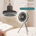 thumbnail image 2 of Cooling Fan Multifunctional Ring Night Light Rechargeable Summer Flexible Tripod Mini Fan for Dormitory, 2 of 10