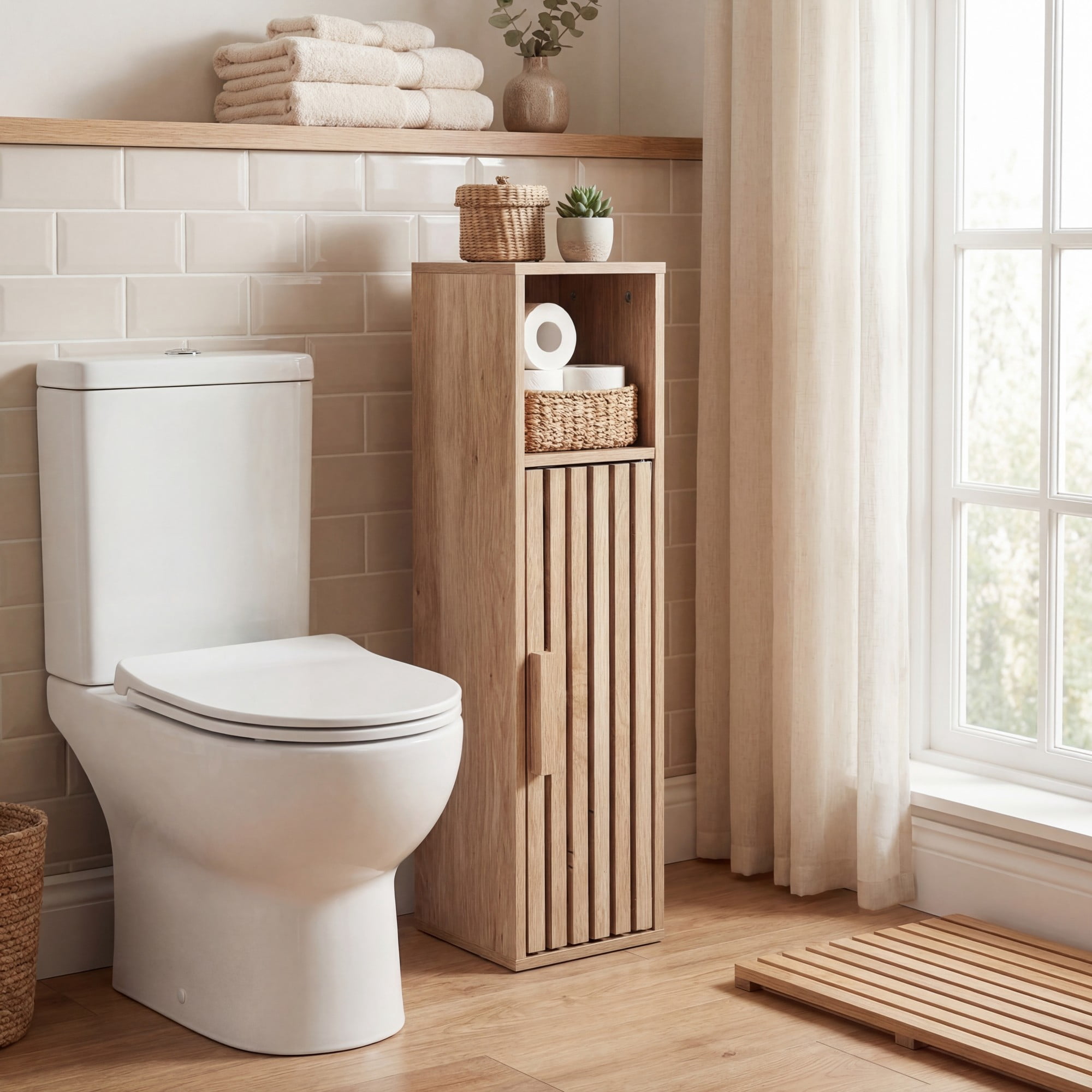 Giantex Slim Bathroom Cabinets, pace-Saving Narrow Storage Organizer