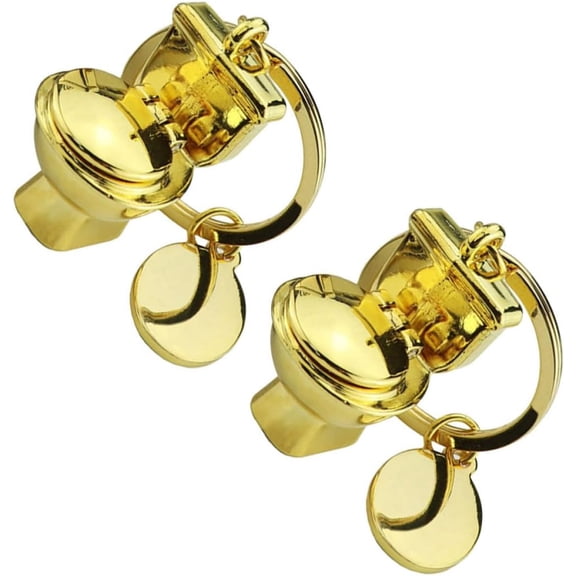 Creative Closestool Design Key Chain Fashion Accessory 2pcs Lightweight Metal Keyring Hanging Pendant Convenient to Carry for Keys, Bags, and Everyday Accessories