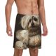 thumbnail image 2 of Balery Regal Dog In Royal Attire Pantalones cortos de pijama de punto de algodón para hombre con cinturilla y bolsillos-X-Large, 2 of 6