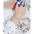 thumbnail image 2 of Pulsera de Acero Inoxidable ShuxiuWang Cruz de Cadena de Cuentas Dobles, 2 of 2
