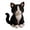 B, variant on Tuxedo Black White Patchwork Cat Sewing Kit, Short Hair Fabric Kitten Handcraft Set, Complete Sewing Accessory Kit for Minimalist Neutral Home Accent Decor