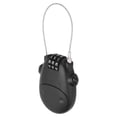 thumbnail image 2 of Candado de equipaje Jadeshay con cable 3 dígitos Negro, 2 of 8