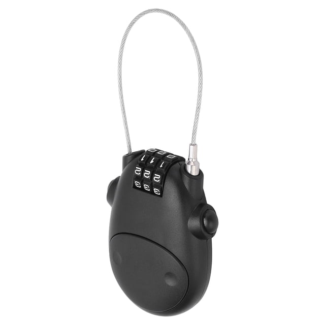 Cerradura de combinación con contraseña, Cerradura de combinación de 3 dígitos Cerradura de cable de acero Cerradura de cable retráctil Diseño de clase mundial